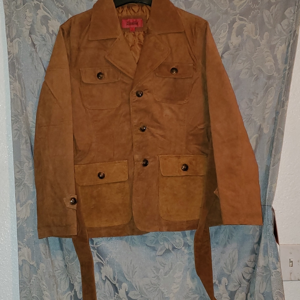 Tan Leather Coat